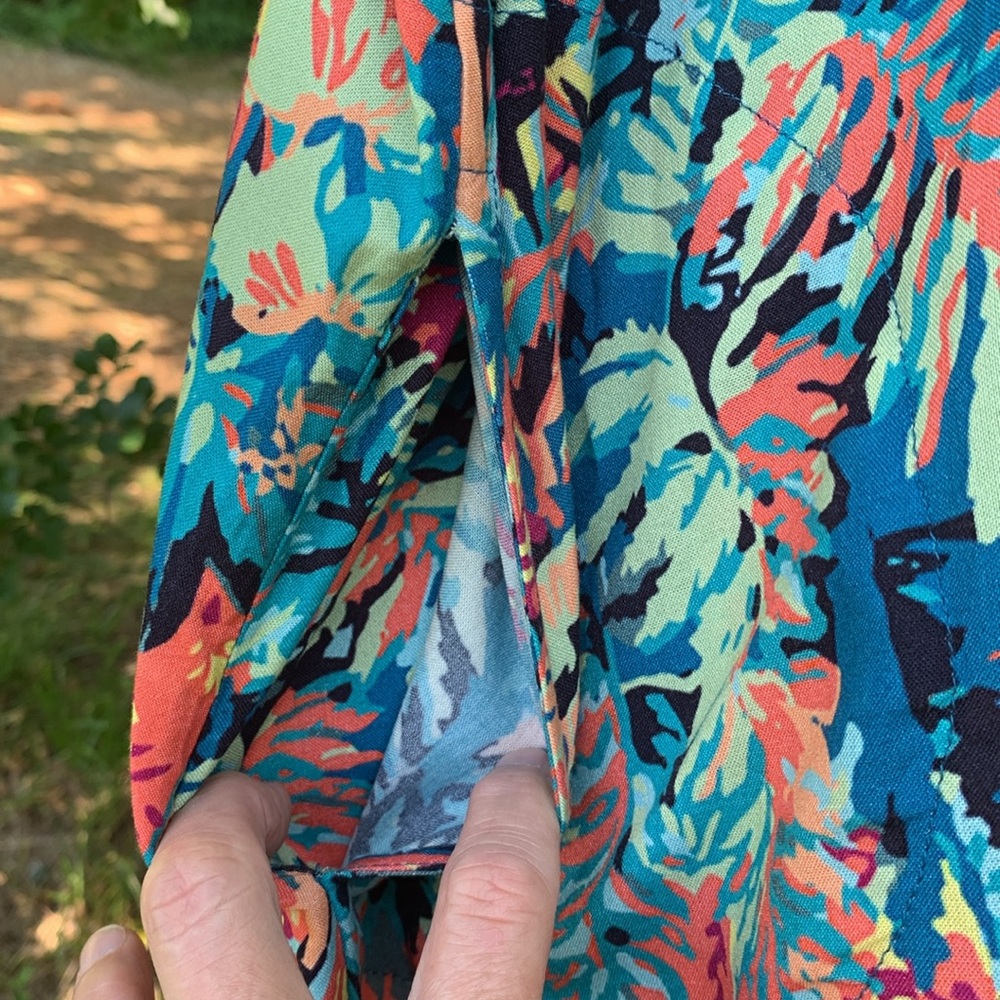 Soft Surroundings Florence Tropicana Embellished Sequin Floral Midi Dress - Picture 9 of 11